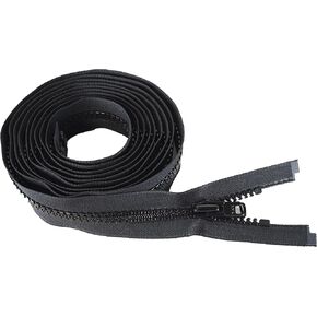 120" Vislon Zipper - YKK #10 Molded Extra-Heavy Separating - Metal Pull - 580 Black (1 Zipper/Pack)