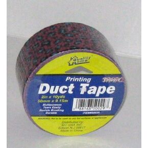 50029 Leopard Print All Purpose Duct Tape, 10 yards Length x 2" Width, Purple/Black