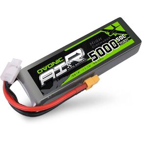 OVONIC 3s Lipo Battery 50C 5000mAh 11.1V Lipo Battery with XT60 Connector for RC Airplane Helicopter Quadcopter RC Car Truck Boat