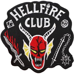Hellfire Club Red Demon Progroidered Iron on Patch Punk Bunk Biker Sedicle Cloth Vibge DIY