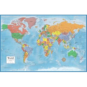 24x36 World Classic Elite Wall Map Mural Poster