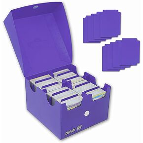 Trading Card Storage Box 800 - Black | Card Box 800+ holds standard 35pt cards | 4-in-1 Compartments| Strong Double Wall Design | 8 dividers | Sports & Baseball Card Deck Boxes - Black in Kuwait