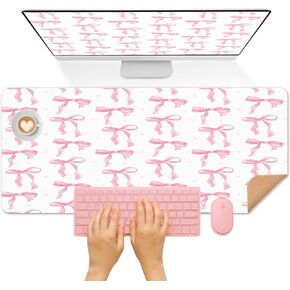 Britimes Teal Mauve Marble Desk Mat Watercolor Golden Purple Deak Pad Non-Slip PU Leather Large Keyboard Mouse Pad Office Desktop Accessories for Office,Work,Home Decor(31.5"X15.7")