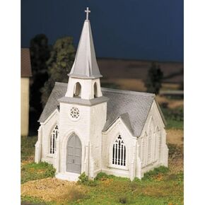 Bachmann 45981 O-Scale Cathedral Snap-Kit White and Gray Plasticville