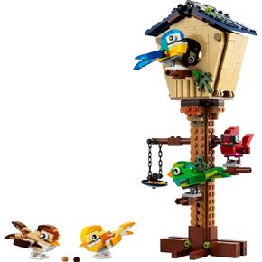 LEGO Creator 3in1 Birdhouse 31143, Birds to Hedgehog to Beehive Set, Forest Animal Figures, Building Toys for Kids Ages 8 Years and Over, Colorful Toy Set, Gift Idea