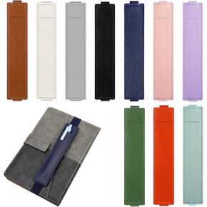 10 Pcs Pen Holder for Notebook, PU Leather Adjustable Book Strap, Notebook Pen Holder for Planners Binders and Books