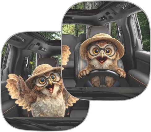 Moon Stars Print Windshield Sun Shade - 2 Pieces Foldable Car Front Window Sunshades for Most Sedans SUV Truck,Universal Fit in Kuwait