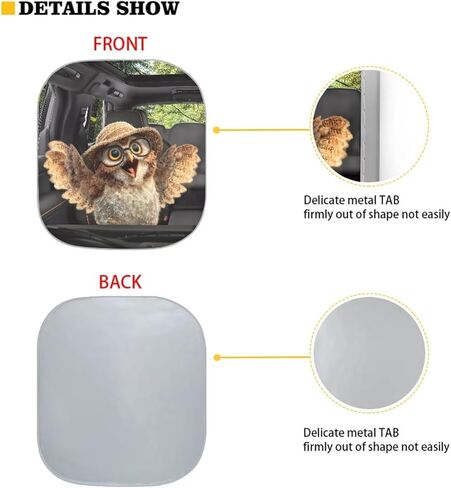 Moon Stars Print Windshield Sun Shade - 2 Pieces Foldable Car Front Window Sunshades for Most Sedans SUV Truck,Universal Fit in Kuwait