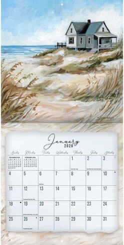 شركات Lang ، Coastal Shores 2026 Mini Wall Calendar ، 7 'x 7' '، تقويم لمدة 12 شهر in Saudi Arabia