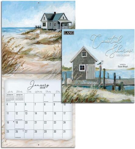 شركات Lang ، Coastal Shores 2026 Mini Wall Calendar ، 7 'x 7' '، تقويم لمدة 12 شهر in Saudi Arabia