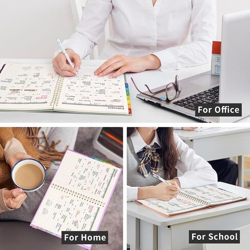 EMSHOI 2025-2026 Appointment Book 8.5 x 11, 15-Minute, A4 Hourly Daily Weekly and Monthly Academic Planner, July 2025 - June 2026, PVC Cover, Note Pages, Monthly Tabs, Boost Productivity, LightGreen in Kuwait