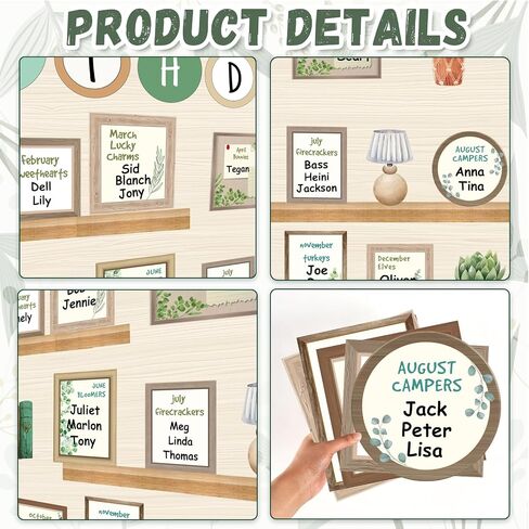 Eucalyptus Birthday Bulletin Board Set for Classroom, Birthday Chart for Classroom Greenery Wall Decor Bookself Cutouts for Teacher Back to School Supplies Classroom Door Wall Decor in Saudi Arabia