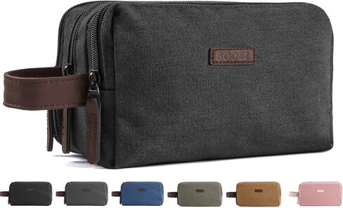Sooez Large Pencil Case Pouch, Extra Big Pencil Pouch Pencil Bag with PU Handle & Zipper, Sturdy Pen Case with 3 Compartments, Aesthetic School College Supplies Organizer for Men Women Boys, Green in Saudi Arabia