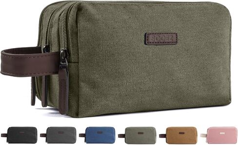 Sooez Large Pencil Case Pouch, Extra Big Pencil Pouch Pencil Bag with PU Handle & Zipper, Sturdy Pen Case with 3 Compartments, Aesthetic School College Supplies Organizer for Men Women Boys, Green in Saudi Arabia
