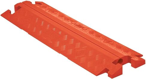 Linebacker CP1X125-GP-DO-O Polyurethane Heavy-Duty General-Purpose 1-Channel Drop-Over Cable Protector with 1.25" Channel and T-Shaped Connectors, Orange, 36" Length x 11.5" Width x 1.6" Height in Saudi Arabia