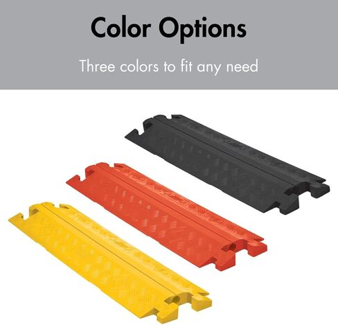 Linebacker CP1X125-GP-DO-O Polyurethane Heavy-Duty General-Purpose 1-Channel Drop-Over Cable Protector with 1.25" Channel and T-Shaped Connectors, Orange, 36" Length x 11.5" Width x 1.6" Height in Saudi Arabia