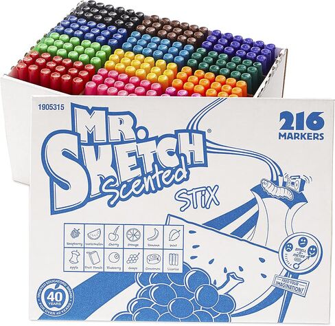 Mr. Sketch Fiddle Sticks Scented Markers, 216-pack, Assorted Colors (3618) in Kuwait