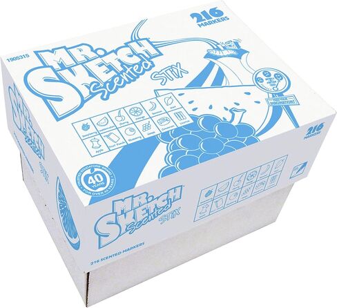 Mr. Sketch Fiddle Sticks Scented Markers, 216-pack, Assorted Colors (3618) in Kuwait