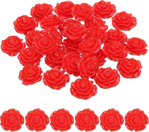 PATIKIL 20mm Rose Flower Resin Cabochon, 30 Pcs Mini Rose Flower Flatback Resin for Scrapbooking DIY Crafts Phone Case Decor Jewelry Making, Black in Kuwait