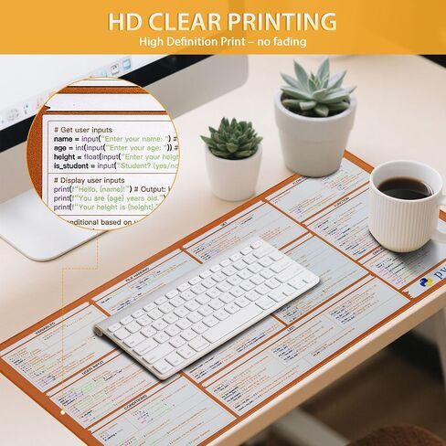 لوحة الماوس برمجة Java ، Mousepad كبيرة لورقة غش Java ، وسادة ألعاب ممتدة للماوس ولوحة المفاتيح ، والطباعة عالية الوضوح ، والخياطة ، قابلة للغسل ، مضادة للزلزال in Kuwait