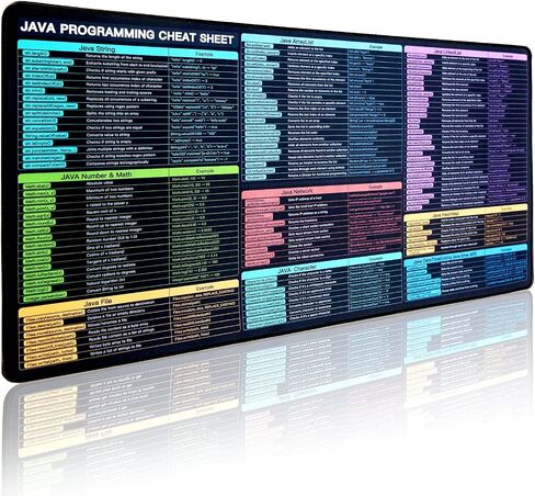 لوحة الماوس برمجة Java ، Mousepad كبيرة لورقة غش Java ، وسادة ألعاب ممتدة للماوس ولوحة المفاتيح ، والطباعة عالية الوضوح ، والخياطة ، قابلة للغسل ، مضادة للزلزال in Kuwait