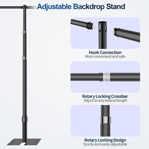 Pipe and Drape Backdrop Stand, 20x10ft Heavy Duty Adjustable Backdrop Frame with Metal Base, Background Holder for Parties Photography Wedding Photoshoot Decoration in Saudi Arabia