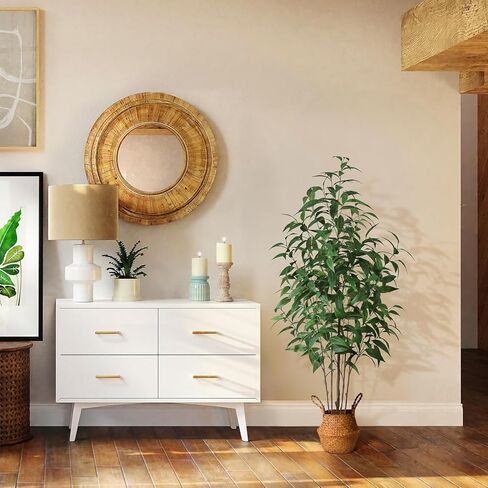 Ferrgoal Artificial Eucalyptus Tree,6Ft Tree Fake Plant in Pot for Home and Office Decor,Potted Faux Plants Tall Artificial Trees for Indoor,Outdoor,Lifelike Home Decoration 2Pack,Green in Kuwait