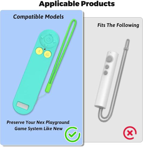 Silicone Remote Cover for Nex Playground Remote Control – Shockproof Silicone & Rubber Protector, Precise Button Access, Easy-to-Clean Design, Game System Accessory (Green) in Saudi Arabia