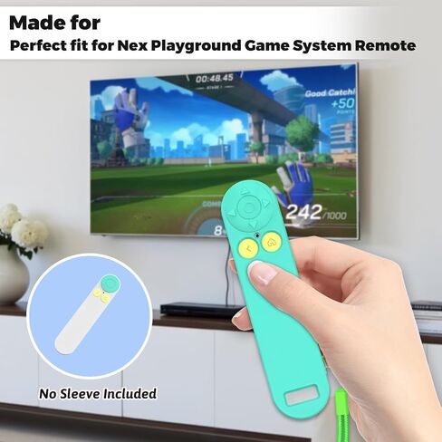 Silicone Remote Cover for Nex Playground Remote Control – Shockproof Silicone & Rubber Protector, Precise Button Access, Easy-to-Clean Design, Game System Accessory (Green) in Saudi Arabia