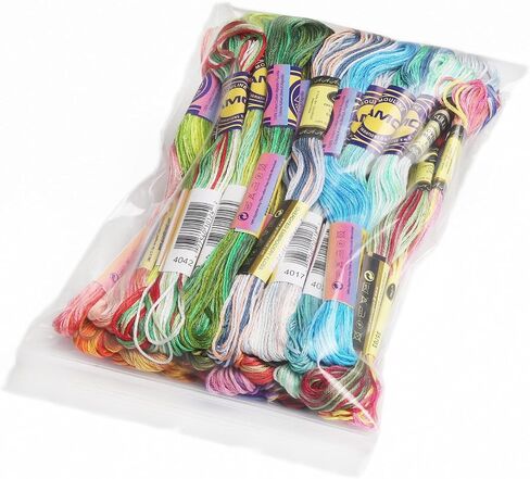 40 Skeins Variegated Mercerized Egyptian Cotton Rainbow Color for Embroidery Floss Cross Stitch Threads Friendship Bracelets Floss Craft Floss (40 Colors Set) in Kuwait