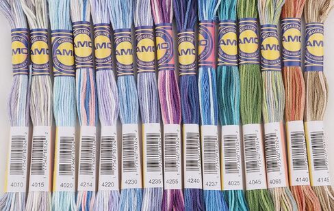 40 Skeins Variegated Mercerized Egyptian Cotton Rainbow Color for Embroidery Floss Cross Stitch Threads Friendship Bracelets Floss Craft Floss (40 Colors Set) in Kuwait