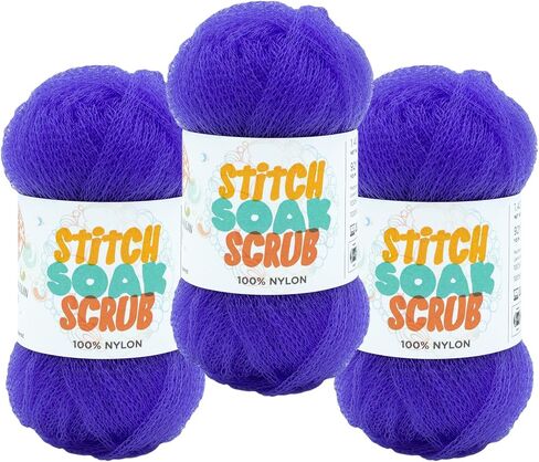 (3 عبوة) Lion Brand Yarn Stitch Soak Scrub Scrub Nyn For Harps ، الياقوت in Kuwait