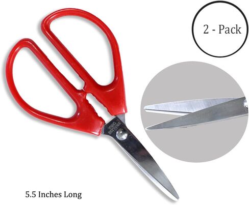 Kutz (2 Pack) 5.5 "(14 سم) مقصات ذات إصبع كبيرة | 2" (5.1 سم) شفرات Super Sharp | مقابض كبيرة إضافية in Kuwait