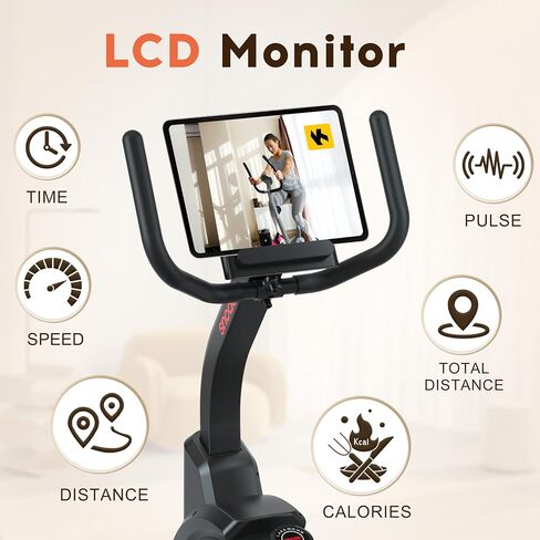 SINUODE Folding Exercise Bike with Arm & Leg Bands, Foldable Stationary Bike for Seniors, Recumbent Exercise Bike for Home, Pluse Sensor, Back Rest, Large Seat, 330lbs Max Weight in Saudi Arabia