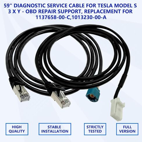 ZKTOOL 59" Diagnostic Service Cable for Tesla Model 3 and Model Y - OBD Repair Support, Replacement for 1137658-00-C in Saudi Arabia