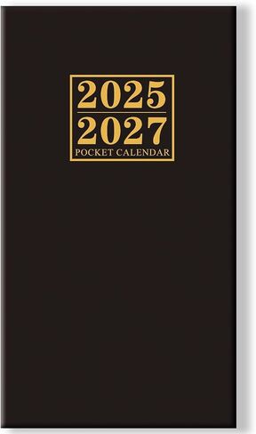 2025-2027 Pocket Calendar for Purse – Monthly Planner from July 2025 to June 2027, Two Year Monthly Calendar for Organizing & Planning, 3.5" x 6.5", Black in Saudi Arabia