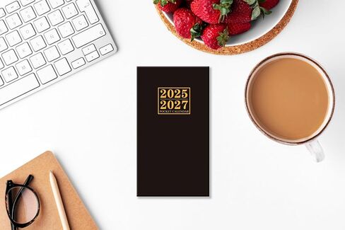 2025-2027 Pocket Calendar for Purse – Monthly Planner from July 2025 to June 2027, Two Year Monthly Calendar for Organizing & Planning, 3.5" x 6.5", Black in Saudi Arabia