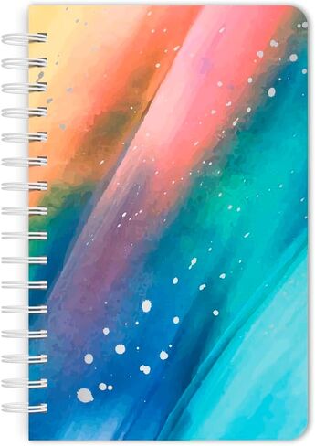 Starburst | 5.25 x 8.25 Inch Compact Wire Journal | Non-Dated | Foil Stamped Cover | BrownTrout | Planning Stationery Diary in Saudi Arabia