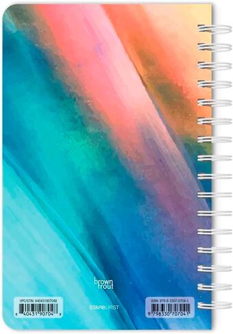 Starburst | 5.25 x 8.25 Inch Compact Wire Journal | Non-Dated | Foil Stamped Cover | BrownTrout | Planning Stationery Diary in Saudi Arabia