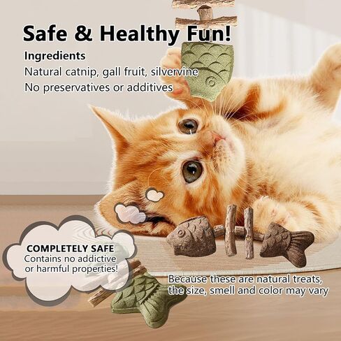 3 Pack Catnip Toys, Contain Cat Nip, Natural Silvervine, and Matatabi, Healthy Kitten Teeth Cleaning Dental Chew Toy, are Edible for All Cats Breeds, Cat Enrichment Toys for Indoor Cats (3 Pcs) in Saudi Arabia