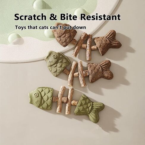 3 Pack Catnip Toys, Contain Cat Nip, Natural Silvervine, and Matatabi, Healthy Kitten Teeth Cleaning Dental Chew Toy, are Edible for All Cats Breeds, Cat Enrichment Toys for Indoor Cats (3 Pcs) in Saudi Arabia