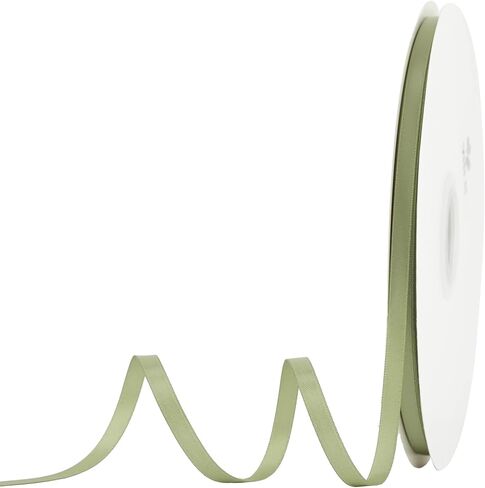 Meedee Spring Moss Satin Ribbon 1/4 بوصة زيتون أخضر الوجه مزدوج الساتان 100 ياردة التخزين المؤقت العطلة شريط النسيج الرقيق لالتفاف الهدايا ، دش الطفل ، الزفاف ، الحرف اليدوية ، الشعر ، الحلي ، الحلي in Kuwait