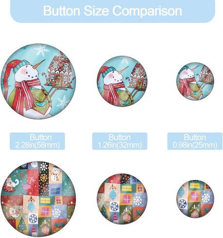 100 Sets 58mm/2.28 in Button Maker Supplies, Fesorsi Button Covers Galvanized Iron, Plastic Back Cover, Buttons Blank Paper, Plastic Clear Film, for DIY Badges, Name Tag, Clothes (with Storage Box) in Kuwait