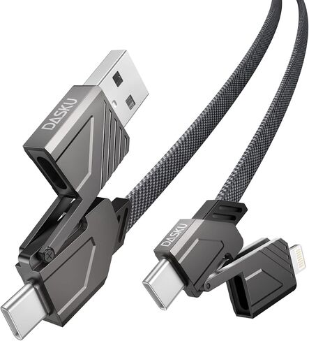 4 in 1 USB C to Lightning Cable 6ft, 60W USB C Fast Charging Cable with Data, iPhone Charger Cord for iPhone 15/14 13 12 11 /Samsung S22 S21 Multi Charging Cable for All USB-C and Lightning Devices in Saudi Arabia