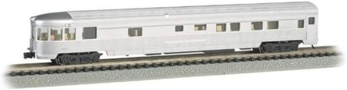 Bachmann Industries Streamline Fluted Observation Car with Lighted Interior - Unlettered Aluminum (N Scale), 85' in Saudi Arabia
