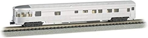 Bachmann Industries Streamline Fluted Observation Car with Lighted Interior - Unlettered Aluminum (N Scale), 85' in Saudi Arabia
