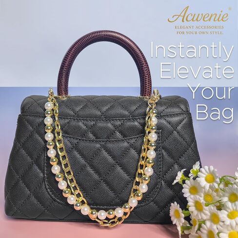 Bag Chain Charms for Handbags – Stylish Gold Purse Charm Accessories Decorations for Women’s Shoulder&Crossbody Bags(15inch) in Kuwait