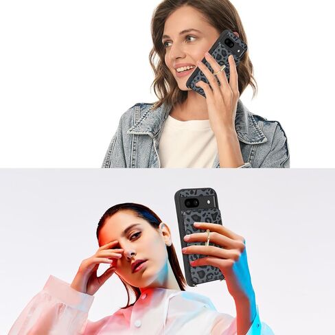 حافظة لهاتف Google Pixel 6 مع حامل بطاقات وحزام للنساء، حبل حول الجسم، حامل حلقي، مشبك كبس، حافظات محفظة الهاتف 6.4 بوصة (أسود) in Kuwait