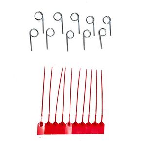 Red Tamper Seals, and Fire Extinguisher Pull PIns 10 QT each