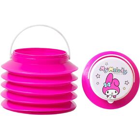 My Melody Plastic Collapsible Paint Brush Water Barrel - Portable Travel Washer and Cleaner for Watercolor, Acrylic, and Oil Paint Brushes, Mini Bucket for Art Supplies (Purple Top Cover)